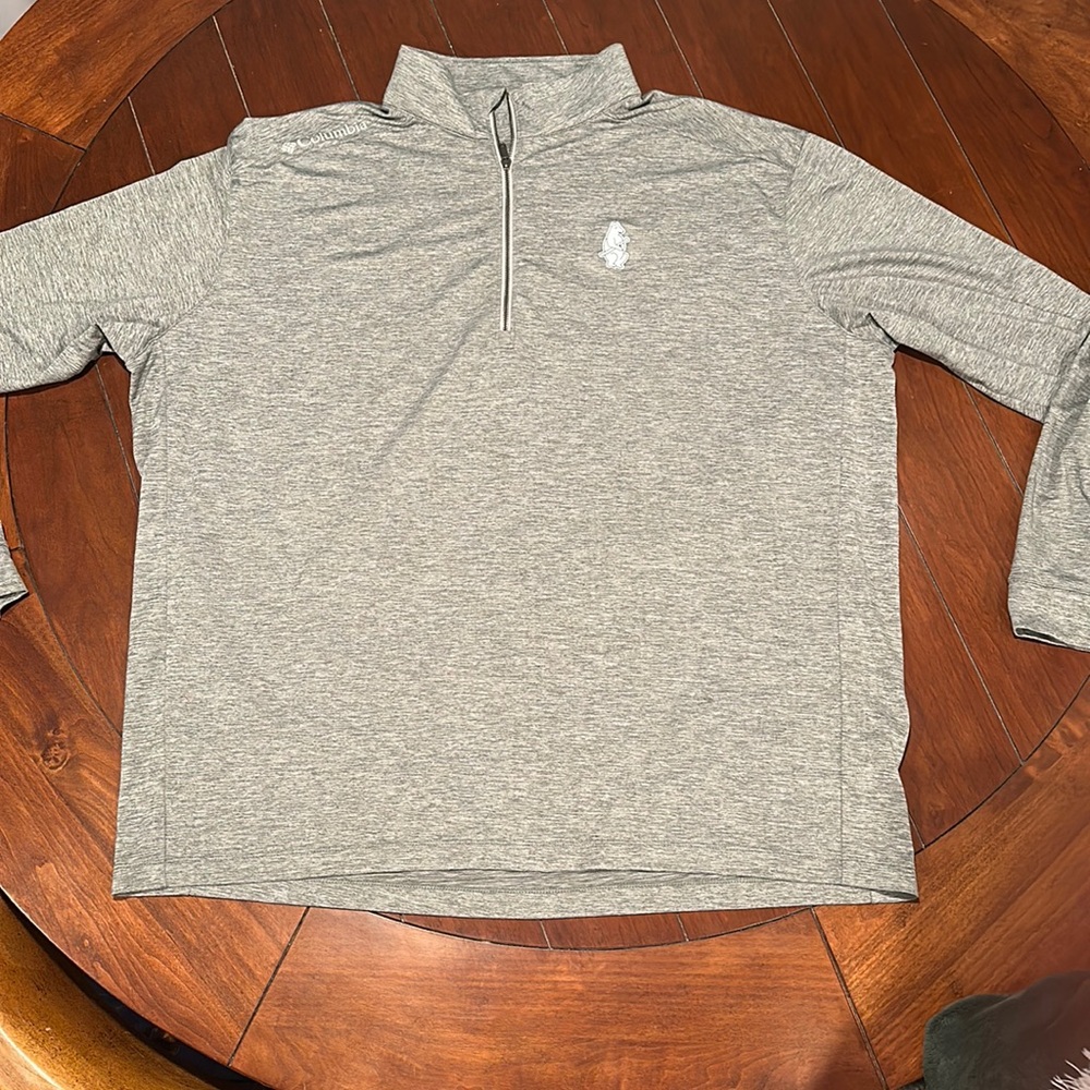Gray Columbia Chicago Cubs Quarter Zip
